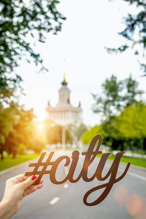 Brown #city Free Standing Letter Close-up Photography