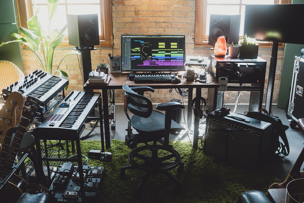 a room filled with lots of musical equipment